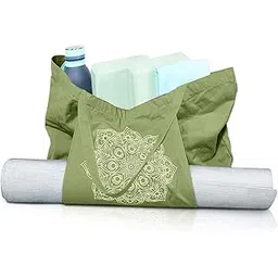 Yoga Mat Bag with Strap, Yoga Tote Bag with Zipper Pocket for Women & Men, 4mm Thick, Canvas, (Olive)-picture-21