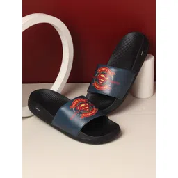 yoho Men Superman Printed Sliders-picture-21