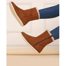 yoho Women Mid-Calf Boots with Zip-Fastening-picture-46