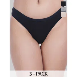 YOU FOREVER Pack Of 3 Low-Rise Thong Briefs-picture-41