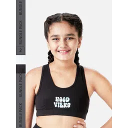 You Got Plan B Black & White Graphic Bra-image-48