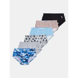 You Got Plan B Boys 6Pc Assorted Pure Cotton Mid-Rise Basic Briefs UBL-Assorted: 1-2-picture-32