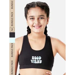 You Got Plan B Girls Pack of 2 Graphic Printed Bra-picture-26