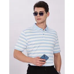 Y.O.U Men Striped Polo Collar T-shirt-picture-34
