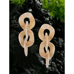 YouBella Celebrity Inspired Pearl Long Silver Brown Dangler Earrings for Women-picture-15