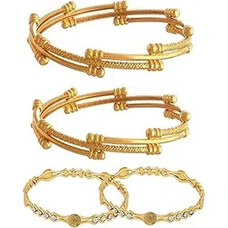 youbella Fashion Jewellery Traditional Combo of Gold Plated Bracelet Bangles Set For Girls and Women-picture-30