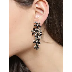 YouBella Gold Plated Artificial Stones Studded Contemporary Drop Earrings-picture-11