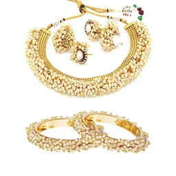 YouBella Gold-Plated Beads-Studded & Beaded Jewellery Set-picture-22