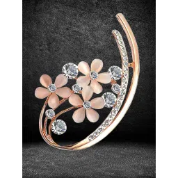 YouBella Gold Plated Stylish Floral Brooches for Women-picture-30