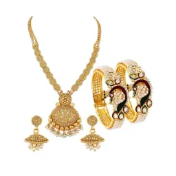 YouBella Gold Plated Stylish Latest Design Multi Color Jewellery Set-picture-15