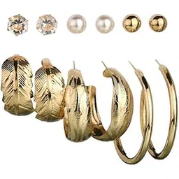 youbella Jewellery Celebrity Inspired Gold Plated Earrings Combo for Girls and Women-picture-52