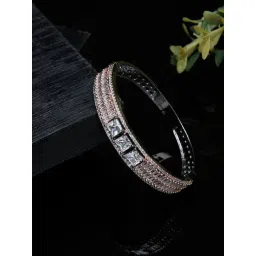 YouBella Jewellery Celebrity Inspired Silver-Plated American Diamond Classic Bracelet-picture-13
