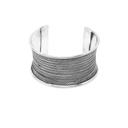 YouBella Jewellery Celebrity Inspired Silver-Plated Cuff Bracelet image 2