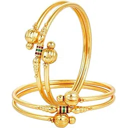 youbella Jewellery Traditional Gold Plated Bracelet Bangles Set for Girls and Women-picture-53