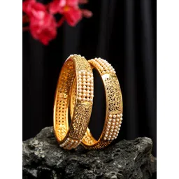 YouBella Set Of 2 Gold-Plated & Stone-Studded Bangles-picture-23