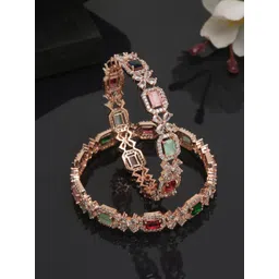 YouBella Set Of 2 Rose Gold-Plated & Stone Studded Bangle-picture-25