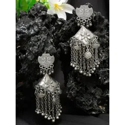YouBella Silver-Plated Dome Shaped Jhumkas-picture-10