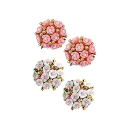 YouBella Stylish Gold-Plated Stud Earrings - Set of 2-picture-14