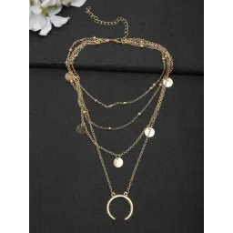 YouBella Stylish Jewellery Layered Gold Plated Multi Strand Necklace for Women-picture-39