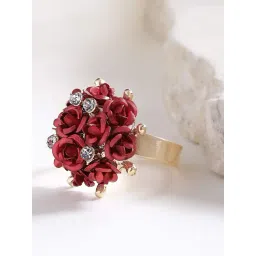 YouBella Stylish Love Red Rose Ring-picture-28