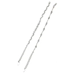 YouBella Women Set of 2 Silver-Plated Link Bracelet image 4