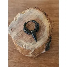 Young & Forever Unisex Stainless Steel Rhodium-Plated Spiked Shaped Hoop Earrings-picture-36