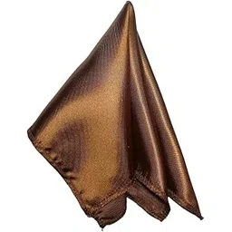Satin Pocket Square for Men, Wedding Handkerchief for Suits, Blazers & Tuxedo Men's Pocket Square (Dark Brown)-image-39
