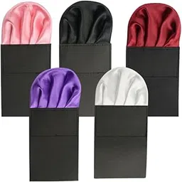 young arrow Men's Solid Color Pre Folded Pocket Square | Readymade Wedding Handkerchief for Suits, Blazers & Tuxedo (Pack of 5) (Multicolor) (Puff Style)-picture-35