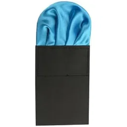 young arrow Men's Solid Color Puff Style Pre Folded Pocket Square | Readymade Wedding Handkerchief for Suits, Blazers & Tuxedo (Turquoise)-picture-40