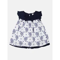 YOUNG BIRDS Girls Floral Printed Cotton Empire Dress-picture-53