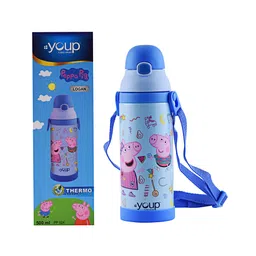 Youp Stainless Steel Blue Color Peppa Pig Kid Insulated Double Wall Sipper Bottle Logan - 500 ml-picture-32