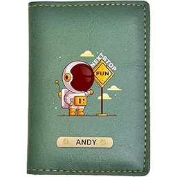 your gift studio Customized Leather Passport Cover | Personalized Printed Passport Holder, Travel Wallet Organiser, Passport Case | Passport Cover Holder for Men & Women (Green 2.0)-picture-47