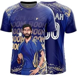 YOURJERSEY Boom Boom Bumrah IPL Goat Jersey – Mumbai Team Jersey | Personalised with Your Name & Number | for Kids, Men & Women Blue-picture-23