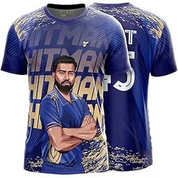 YOURJERSEY Hitman Rohit IPL Goat Jersey – Mumbai Team Jersey | Personalised with Your Name & Number | for Kids, Men & Women Blue-picture-29