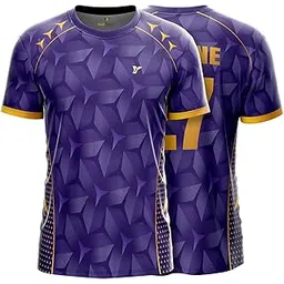 YOURJERSEY New Kolkata IPL Cricket Jersey 2025 – Personalized with Name & Number for Kids, Men & Women Blue-picture-30