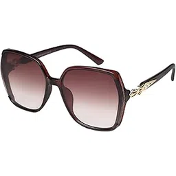 yourspex Gradient UV Protected Oval Sunglasses for Women Polycarbnate Lenses - Eyeglasses for Women Polarized Glossy (Large, Brown)-picture-13