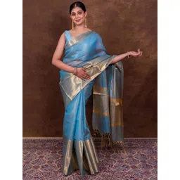 yourwish Striped Zari Tissue Kota Saree-picture-31