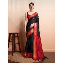 yourwish Woven Design Zari Pure Cotton Paithani Saree-picture-18