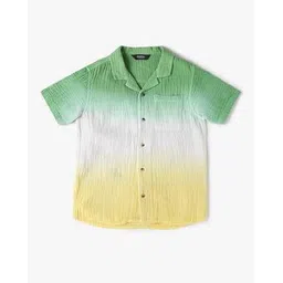 yousta Boys Ombre-Dyed Boxy Fit Cotton Shirt with Patch Pocket-picture-23
