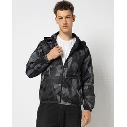 yousta Men All-Over Print Windcheater Regular Fit Hooded Jacket-picture-35