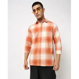 yousta Men Checked Regular Fit Shirt with Patch Pocket-picture-22