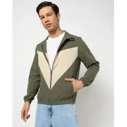 yousta Men Colourblock Regular Fit Windcheater Jacket-picture-21