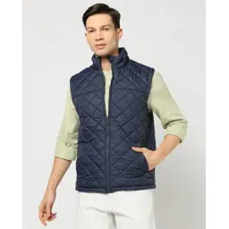 yousta Men Diamond Quilted Regular Fit Gilet-picture-29