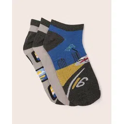 yousta Men Pack of 3 Printed Ankle-Length Socks-picture-29