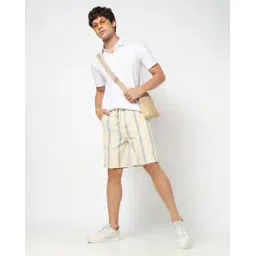 yousta Men Striped Regular Fit Shorts with Insert Pockets-picture-11