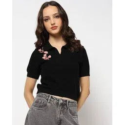 yousta Women Floral Embroidered Regular Fit Pullover-picture-12