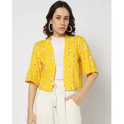 yousta Women Floral Print Front-Open Shrug-picture-19