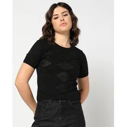 yousta Women Geometric Knit Pullover-picture-37