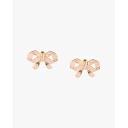 yousta Women Gold-Plated Bow Stud Earrings-picture-31