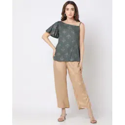 yousta Women Leaf Print Relaxed Fit Top-picture-35